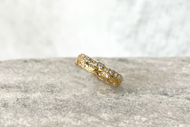 18K YG Classic Hawaiian Eternity Ring